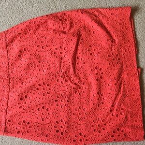 J. Crew Vibrant Coral Mini Skirt